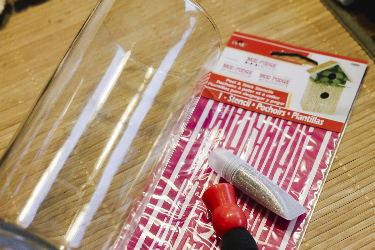supplies for stenciling on glass