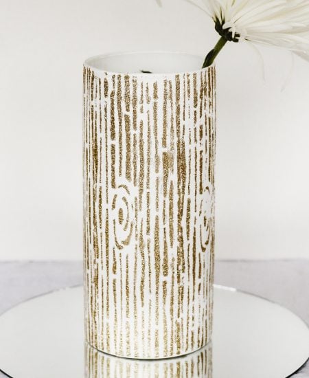 how to stencil a glass vase