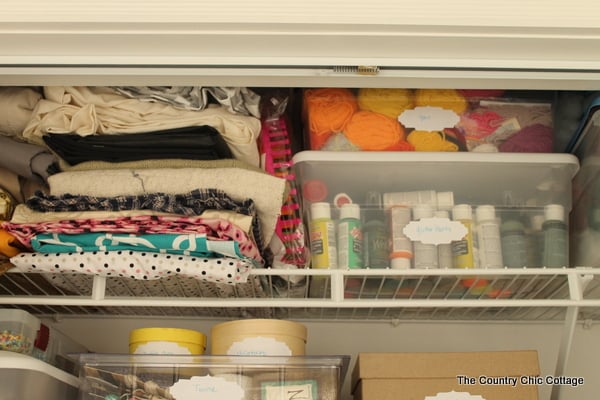 Organized Craft Closet -- turn any under utilized closet in your home into a fabulous craft closet with these tips and tricks. Organized Craft Closet -- turn any under utilized closet in your home into a fabulous craft closet with these tips and tricks.