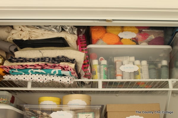 Organized Craft Closet -- turn any under utilized closet in your home into a fabulous craft closet with these tips and tricks.