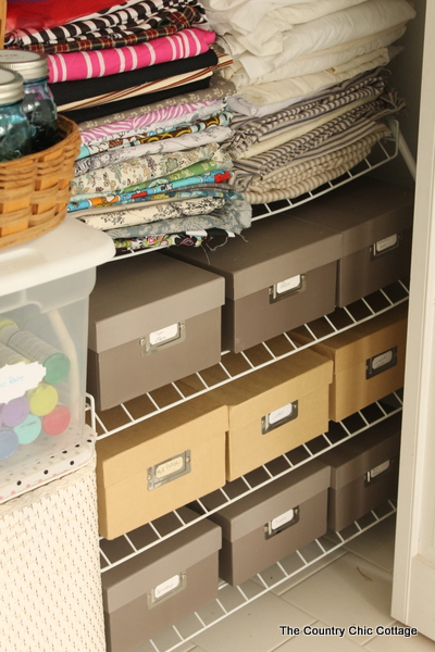 Organized Craft Closet -- turn any under utilized closet in your home into a fabulous craft closet with these tips and tricks.