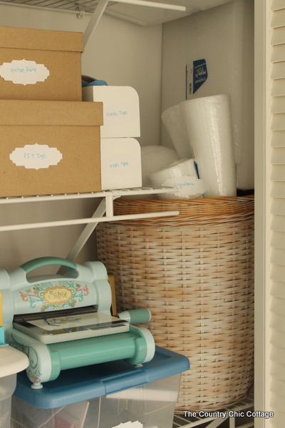 Organized Craft Closet -- turn any under utilized closet in your home into a fabulous craft closet with these tips and tricks. Organized Craft Closet -- turn any under utilized closet in your home into a fabulous craft closet with these tips and tricks.
