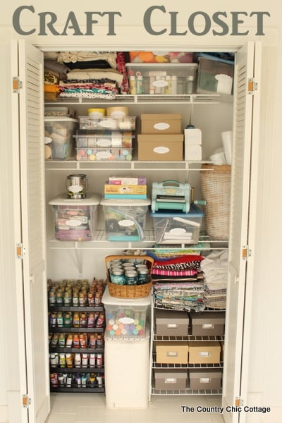 into the closet  Craft closet organization, Craft room storage