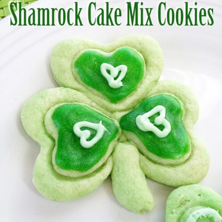 Shamrock cake mix cookies