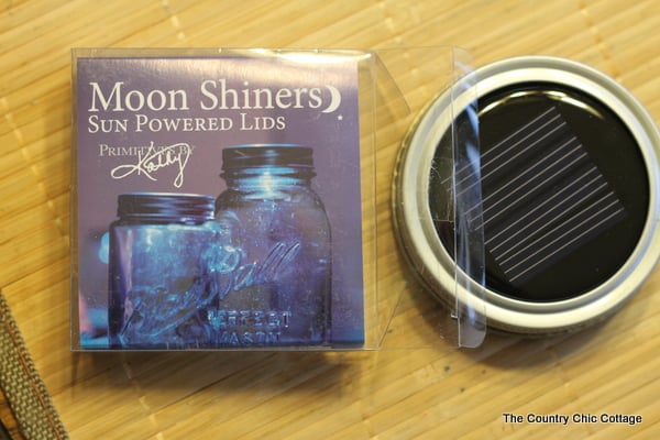 Solar Mason Jar Lights -- add tops to your mason jars and use solar power to light up the outdoors.