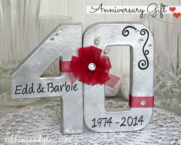 DIY Anniversary Gift -- give this fun gift for any wedding anniversary!