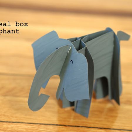 DIY Cereal Box Elephant by Pink Stripey Socks