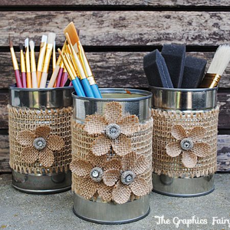DIY Tin Can Organizers – Tin Can Crafts! by The Graphic Fairy