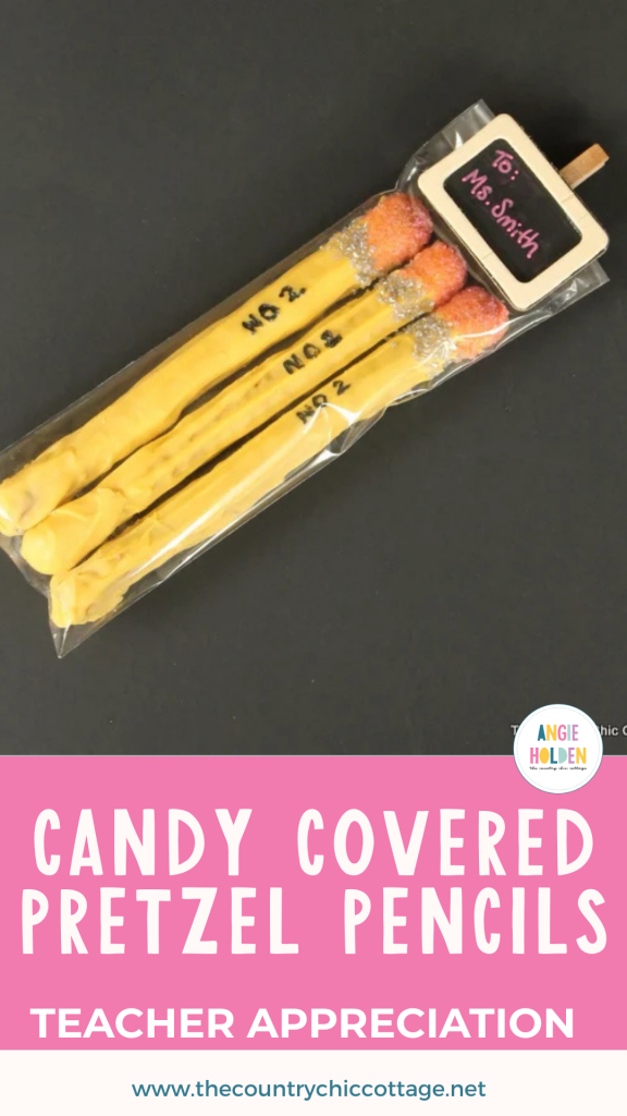 candy covered pretzel pencils