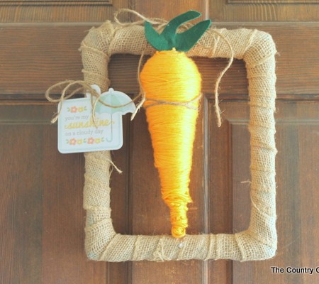 Carrot Spring Wreath -- perfect for spring and Easter!