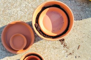 stacking clay pots