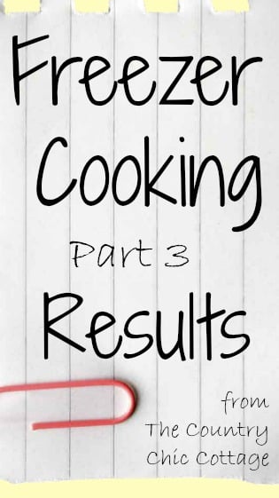 Freezer Cooking Results -- get the real deal on whether freezer cooking worked for a REAL family! Freezer Cooking Results -- get the real deal on whether freezer cooking worked for a REAL family!