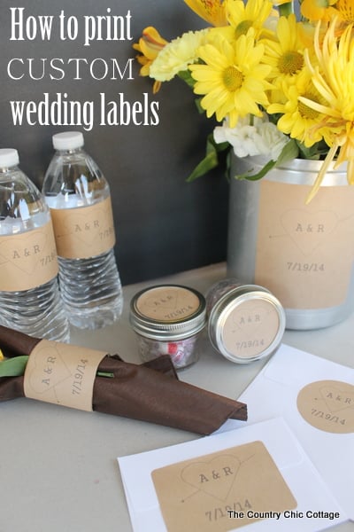 How to Print Custom Wedding Labels pinnable image