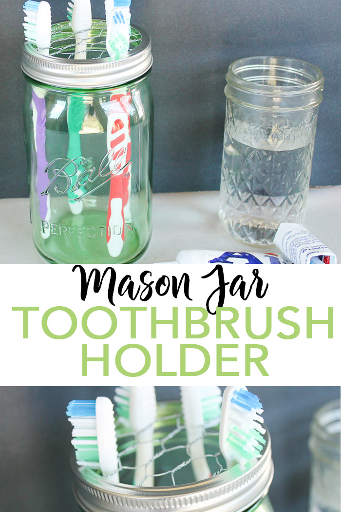 Mason Jar Toothbrush Holder