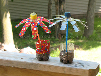 Plastic Water Bottle Flowers Crafts by Amanda
