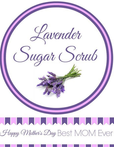 Lavender Sugar Scrub -- the perfect handmade gift for Mother's Day. Only 3 ingredients!