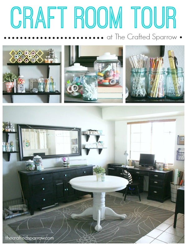 Organized Craft Room Tours -- tours of fabulous craft rooms with tons of ideas for organization.