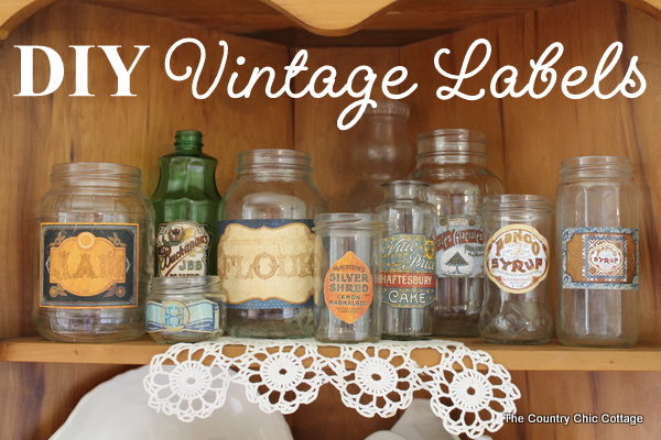 Printable Vintage Labels for Jars