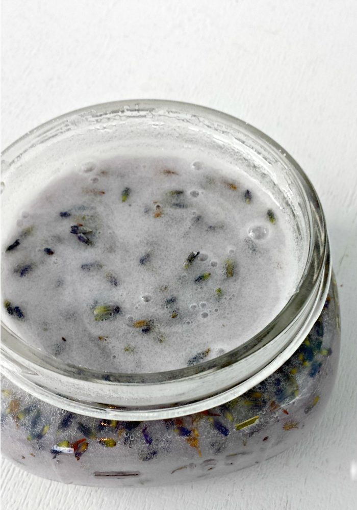 homemade lavender sugar scrub