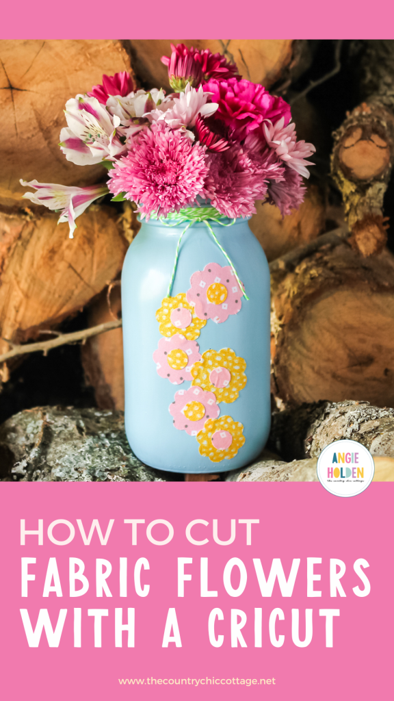 cut fabric flowers with a cricut