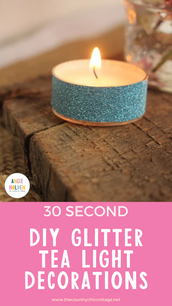 DIY glitter tea light decorations