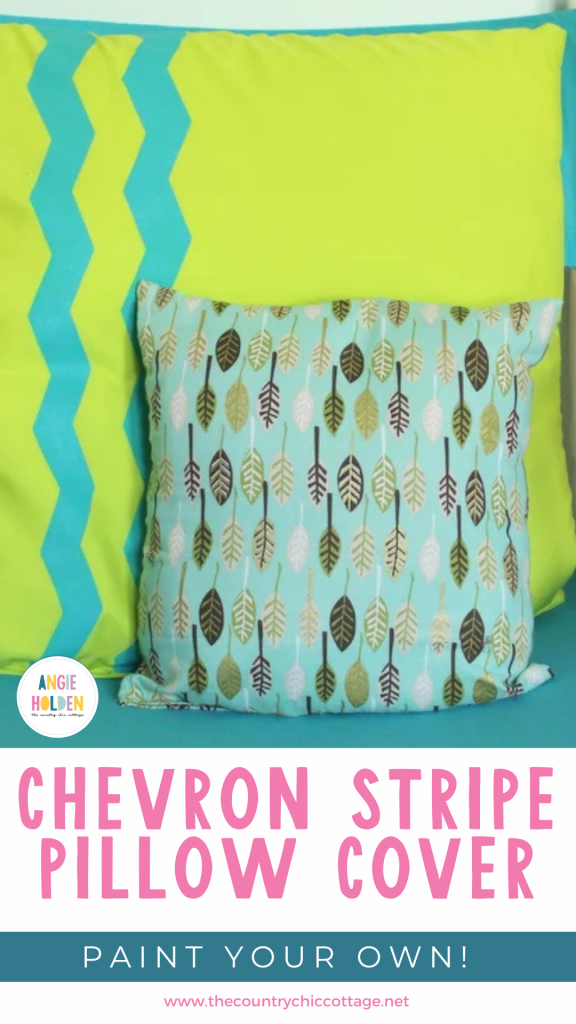 painted chevron stripe pillow cover
