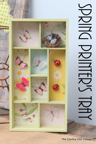 Spring Printer's Tray -- a perfect way to decorate for Spring -- I love the colors in this project!
