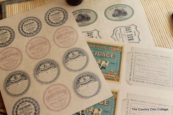 printable vintage labels