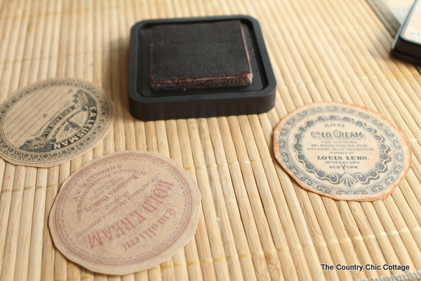 cut out vintage labels