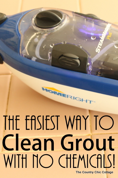 The Easiest Way to Clean Grout with NO Chemicals -- use steam to clean your grout with this super simple method.