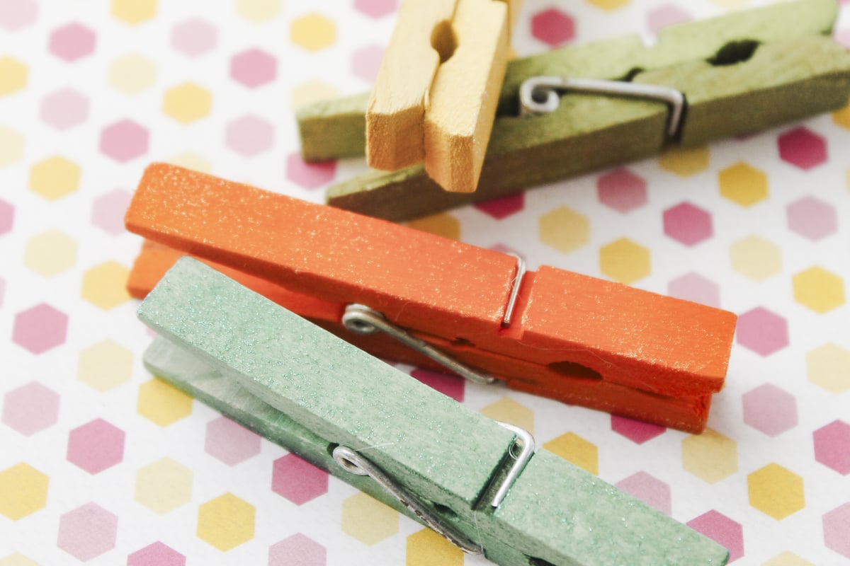 dye clothespins