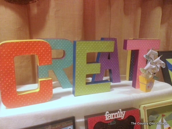 How to Make Letters for Home Decor -- make your own large letters to display anywhere in your home.