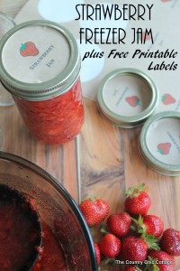 Strawberry Freezer Jam with Free Printable Labels - Angie Holden The ...