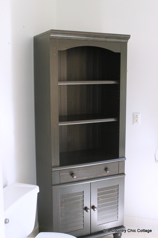 Finding a bathroom cabinet -- shopping for and finding the perfect bathroom cabinet -- even if it turns out to be a bookshelf!