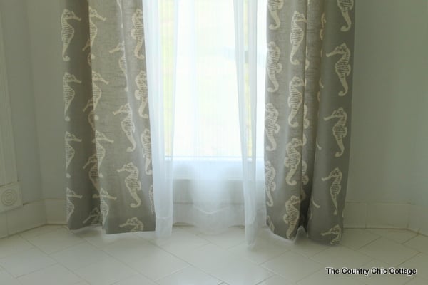 how to sew curtains: finished curtains hanging