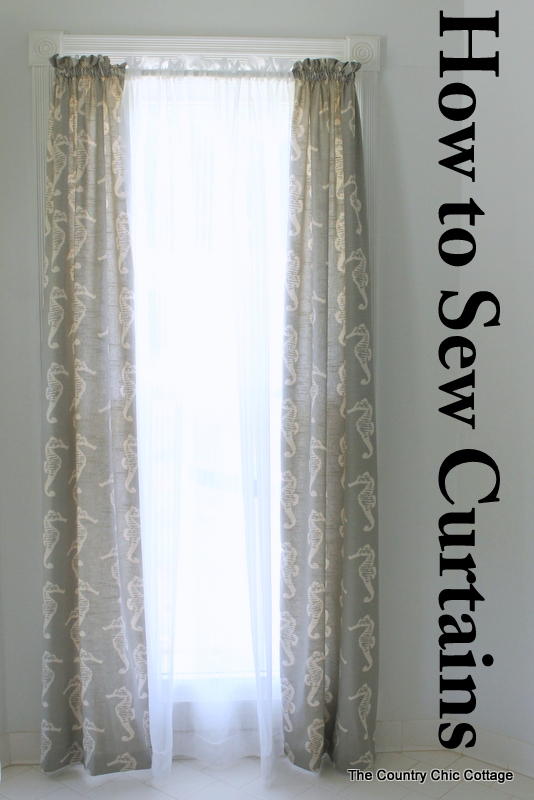 How to Sew Curtains -- a tutorial for sewing long straight line drapes for your home.