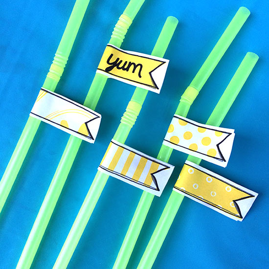 Straw flags for your lemonade stand