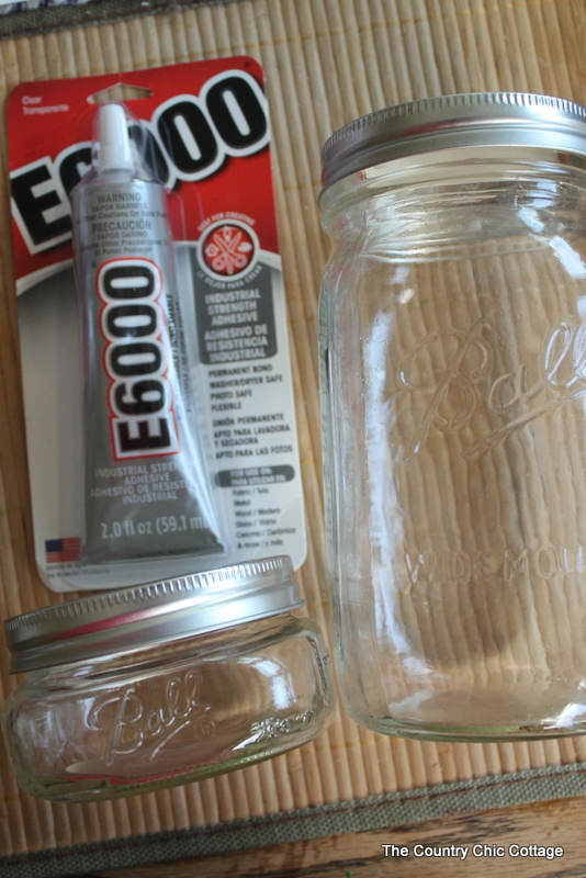 mason jar salad container and adhesive