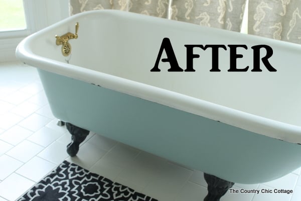 after Painting a ClawFoot Tub