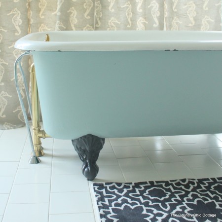 Painting a Claw Foot Tub -- ever wondered how to paint your claw foot tub? Here are the answers!