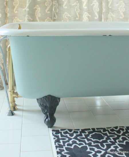 Painting a Claw Foot Tub -- ever wondered how to paint your claw foot tub? Here are the answers!