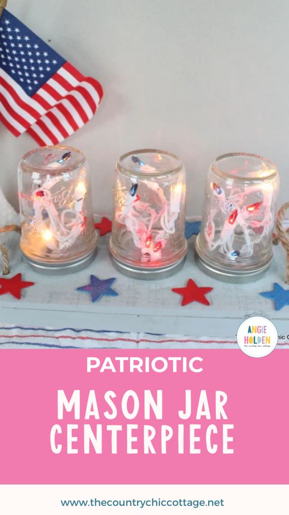 patriotic mason jar centerpiece