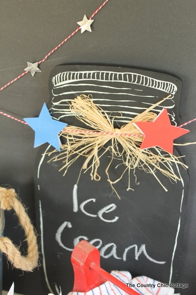 ice cream party sign