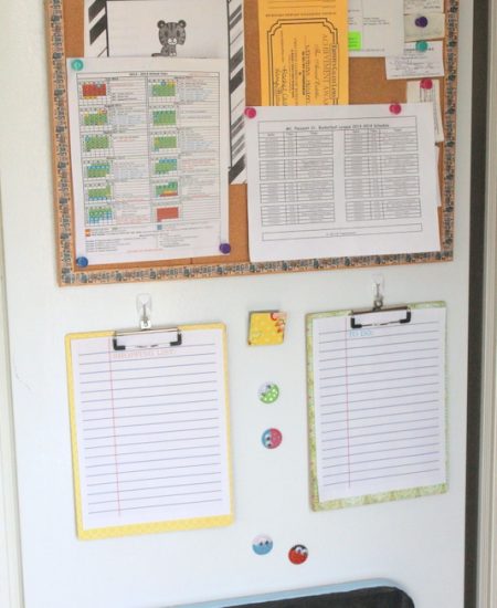 Refrigerator Command Center -- a great way to get your family more organized in the kitchen.