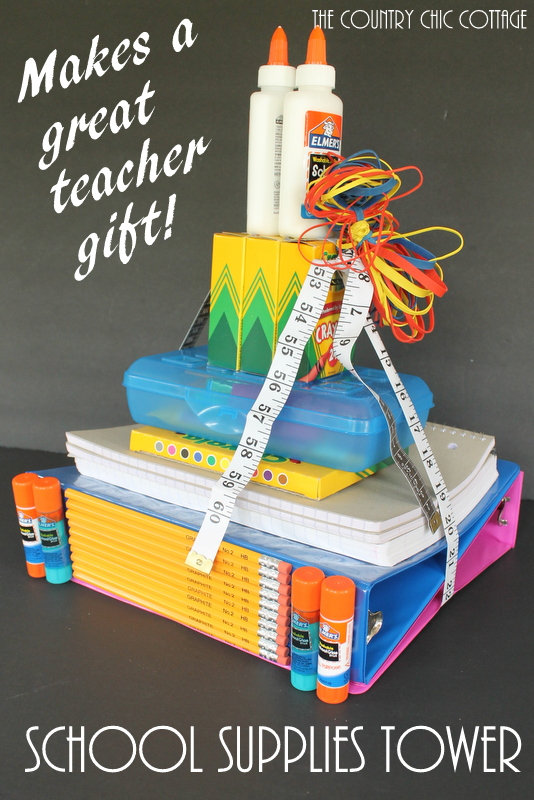 graphic for school supplies tower