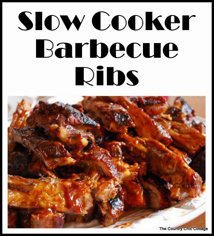 Slow Cooker Barbecue Ribs -- make delicious ribs in your crock pot with this method.