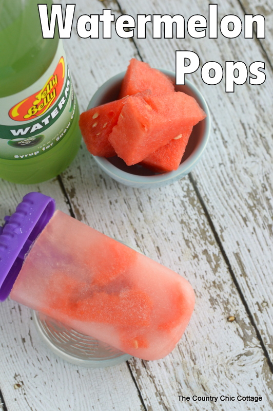 Watermelon Pops Recipe -- Add fresh watermelon to these frozen treats for a fun way to cool off this summer!