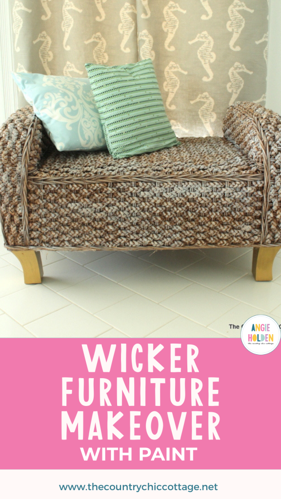wicker furniture makeover with paint