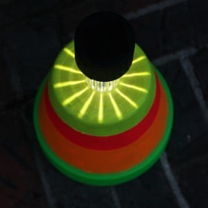 Neon Terra Cotta Solar Light -- a fun way to add solar light to the outside of your home.