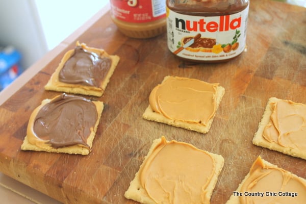 Peanut Butter Nutella Smores -- a fun campfire treat with a new twist!